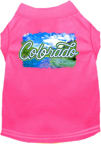 Pet Dog & Cat Screen Printed Shirt for Medium to Large Pets (Sizes 2XL-6XL), "Colorado Summer"