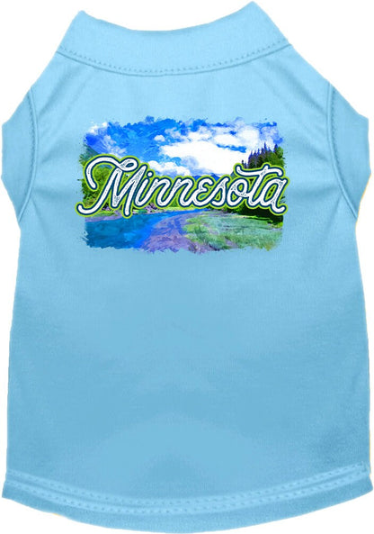 Pet Dog & Cat Screen Printed Shirt for Small to Medium Pets (Sizes XS-XL), "Minnesota Summer"