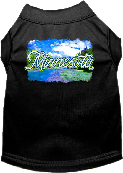 Pet Dog & Cat Screen Printed Shirt for Small to Medium Pets (Sizes XS-XL), "Minnesota Summer"