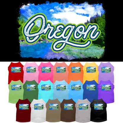 Pet Dog & Cat Screen Printed Shirt for Small to Medium Pets (Sizes XS-XL), &quot;Oregon Summer&quot;