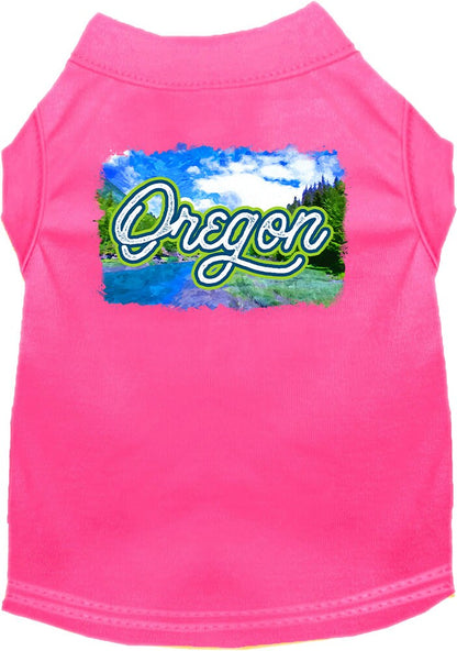 Pet Dog & Cat Screen Printed Shirt for Medium to Large Pets (Sizes 2XL-6XL), "Oregon Summer"