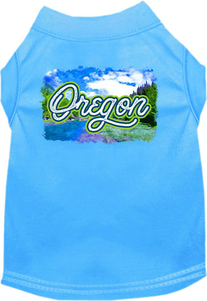 Pet Dog & Cat Screen Printed Shirt for Medium to Large Pets (Sizes 2XL-6XL), "Oregon Summer"