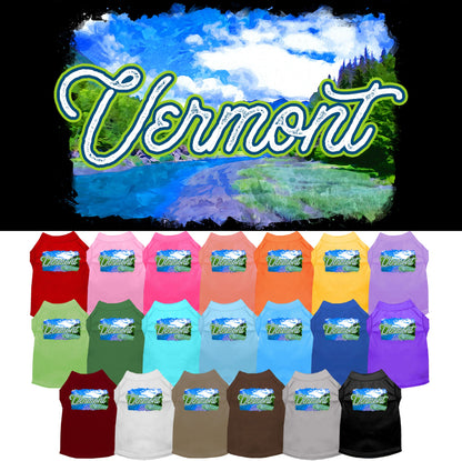 Pet Dog & Cat Screen Printed Shirt for Small to Medium Pets (Sizes XS-XL), &quot;Vermont Summer&quot;