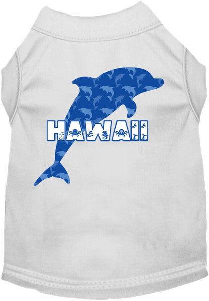 Pet Dog & Cat Screen Printed Shirt for Small to Medium Pets (Sizes XS-XL), "Hawaii Blue Dolphins"