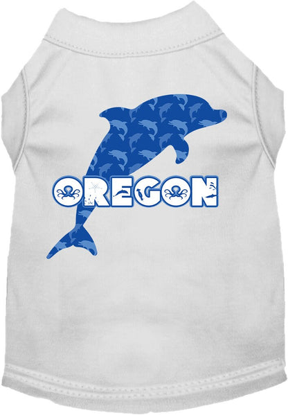 Pet Dog & Cat Screen Printed Shirt for Small to Medium Pets (Sizes XS-XL), "Oregon Blue Dolphins"