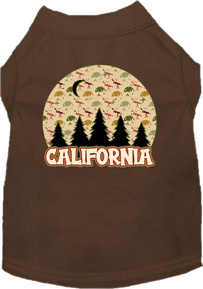 Pet Dog & Cat Screen Printed Shirt for Small to Medium Pets (Sizes XS-XL), "California Under The Stars"