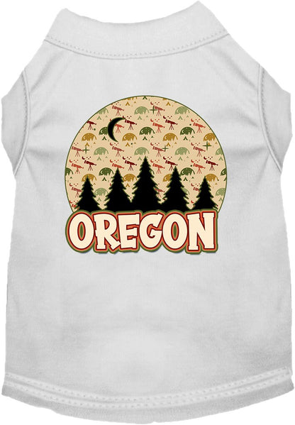 Pet Dog & Cat Screen Printed Shirt for Medium to Large Pets (Sizes 2XL-6XL), "Oregon Under The Stars"