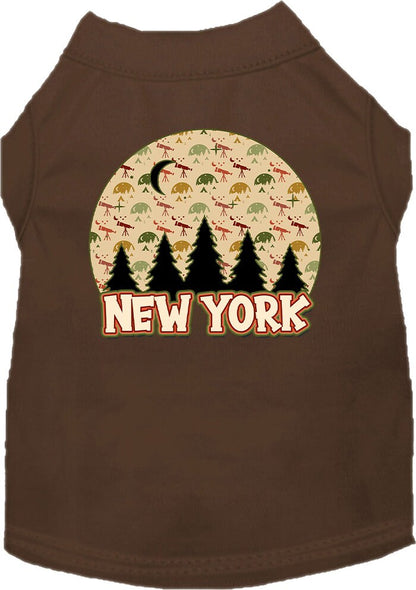 Pet Dog & Cat Screen Printed Shirt for Small to Medium Pets (Sizes XS-XL), "New York Under The Stars"