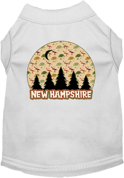 Pet Dog & Cat Screen Printed Shirt for Medium to Large Pets (Sizes 2XL-6XL), "New Hampshire Under The Stars"