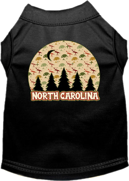 Pet Dog & Cat Screen Printed Shirt for Small to Medium Pets (Sizes XS-XL), "North Carolina Under The Stars"