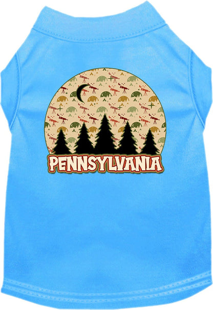 Pet Dog & Cat Screen Printed Shirt for Medium to Large Pets (Sizes 2XL-6XL), "Pennsylvania Under The Stars"