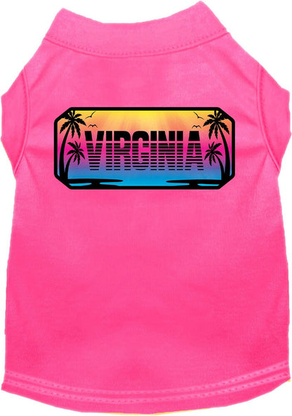 Pet Dog & Cat Screen Printed Shirt for Small to Medium Pets (Sizes XS-XL), "Virginia Beach Shades"