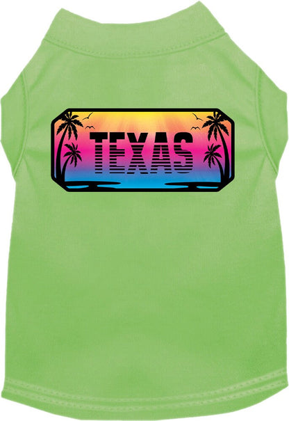 Pet Dog & Cat Screen Printed Shirt for Small to Medium Pets (Sizes XS-XL), "Texas Beach Shades"