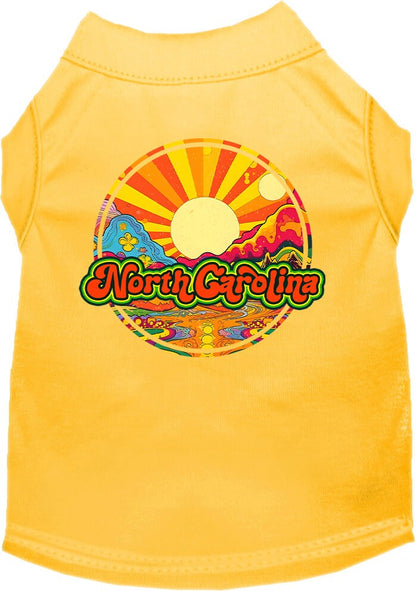 Pet Dog & Cat Screen Printed Shirt for Small to Medium Pets (Sizes XS-XL), "North Carolina Mellow Mountain"