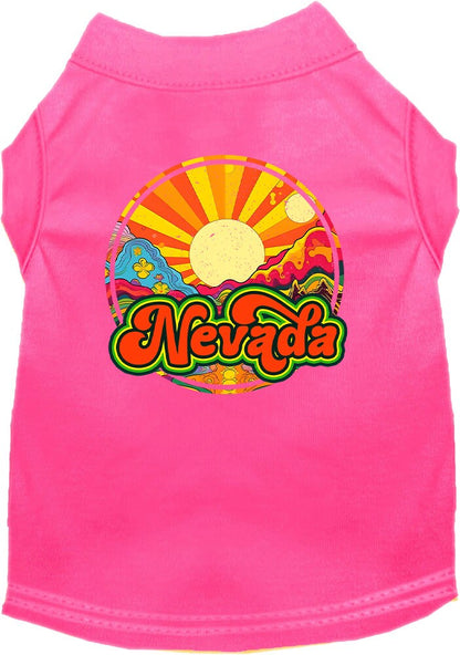 Pet Dog & Cat Screen Printed Shirt for Small to Medium Pets (Sizes XS-XL), "Nevada Mellow Mountain"