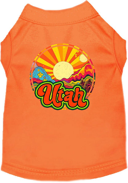 Pet Dog & Cat Screen Printed Shirt for Small to Medium Pets (Sizes XS-XL), "Utah Mellow Mountain"