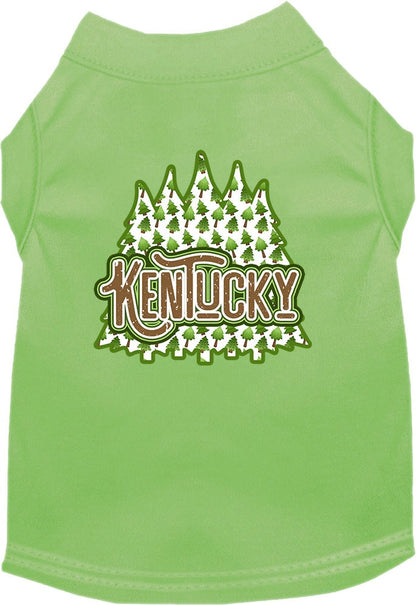 Pet Dog & Cat Screen Printed Shirt for Medium to Large Pets (Sizes 2XL-6XL), "Kentucky Woodland Trees"