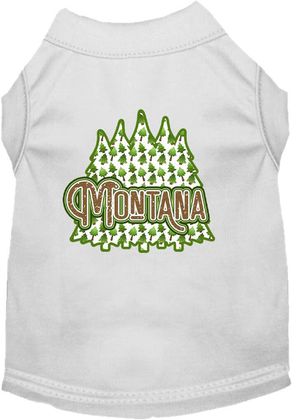 Pet Dog & Cat Screen Printed Shirt for Medium to Large Pets (Sizes 2XL-6XL), "Montana Woodland Trees"