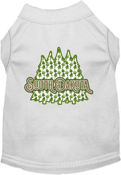 Pet Dog & Cat Screen Printed Shirt for Small to Medium Pets (Sizes XS-XL), "South Dakota Woodland Trees"