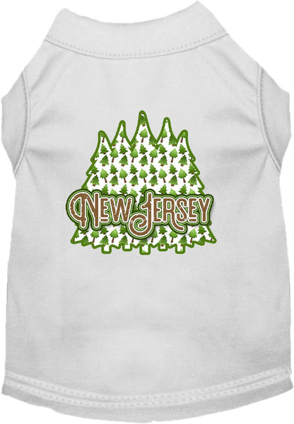 Pet Dog & Cat Screen Printed Shirt for Small to Medium Pets (Sizes XS-XL), "New Jersey Woodland Trees"