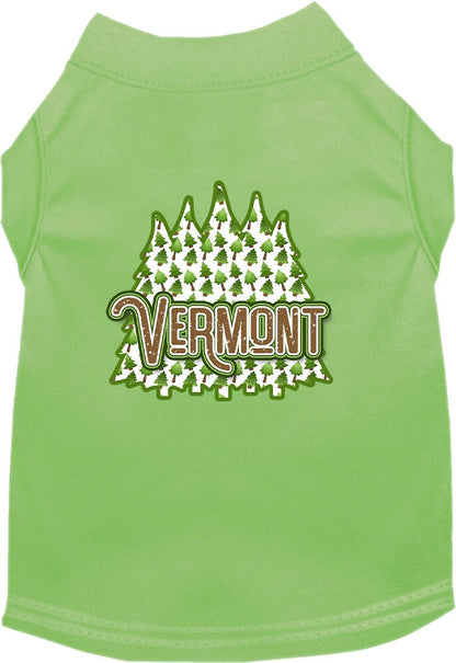 Pet Dog & Cat Screen Printed Shirt for Small to Medium Pets (Sizes XS-XL), "Vermont Woodland Trees"