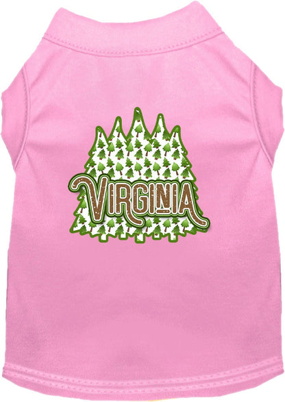 Pet Dog & Cat Screen Printed Shirt for Medium to Large Pets (Sizes 2XL-6XL), "Virginia Woodland Trees"