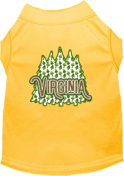 Pet Dog & Cat Screen Printed Shirt for Small to Medium Pets (Sizes XS-XL), "Virginia Woodland Trees"