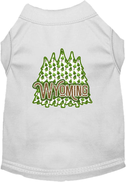 Pet Dog & Cat Screen Printed Shirt for Medium to Large Pets (Sizes 2XL-6XL), "Wyoming Woodland Trees"