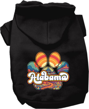Pet Dog & Cat Screen Printed Hoodie for Medium to Large Pets (Sizes 2XL-6XL), "Alabama Groovy Summit"