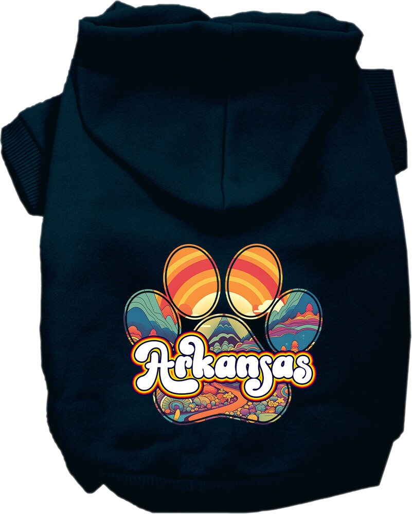 Pet Dog & Cat Screen Printed Hoodie for Medium to Large Pets (Sizes 2XL-6XL), "Arkansas Groovy Summit"