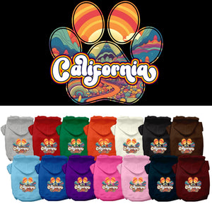 Pet Dog & Cat Screen Printed Hoodie for Small to Medium Pets (Sizes XS-XL), &quot;California Groovy Summit&quot;