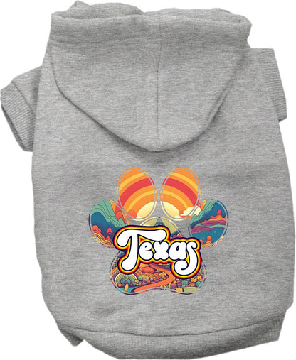 Pet Dog & Cat Screen Printed Hoodie for Small to Medium Pets (Sizes XS-XL), "Texas Groovy Summit"