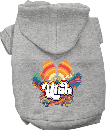 Pet Dog & Cat Screen Printed Hoodie for Medium to Large Pets (Sizes 2XL-6XL), "Utah Groovy Summit"