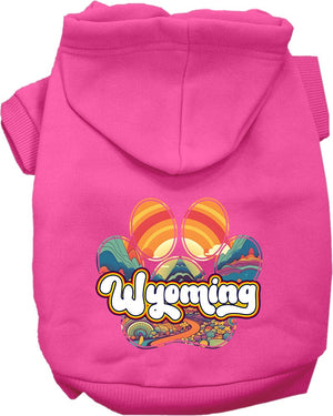 Pet Dog & Cat Screen Printed Hoodie for Small to Medium Pets (Sizes XS-XL), "Wyoming Groovy Summit"