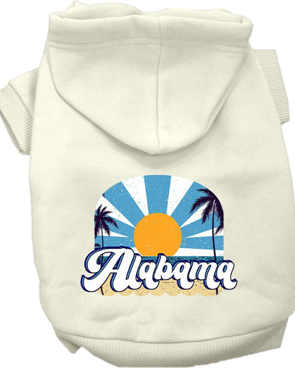 Pet Dog & Cat Screen Printed Hoodie for Medium to Large Pets (Sizes 2XL-6XL), "Alabama Coast"