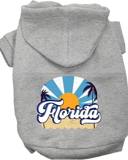 Pet Dog & Cat Screen Printed Hoodie for Medium to Large Pets (Sizes 2XL-6XL), "Florida Coast"