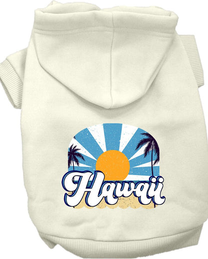 Pet Dog & Cat Screen Printed Hoodie for Medium to Large Pets (Sizes 2XL-6XL), "Hawaii Coast"