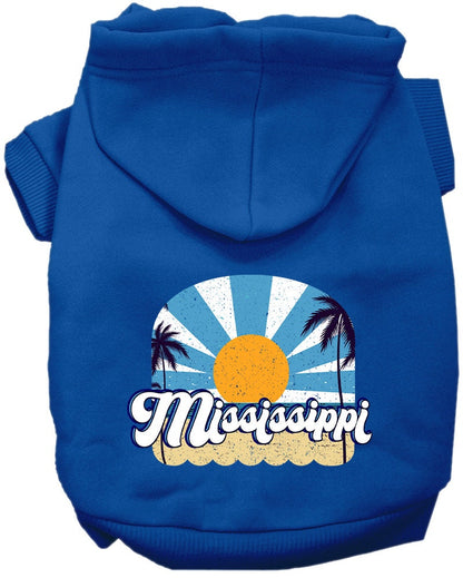 Pet Dog & Cat Screen Printed Hoodie for Medium to Large Pets (Sizes 2XL-6XL), "Mississippi Coast"