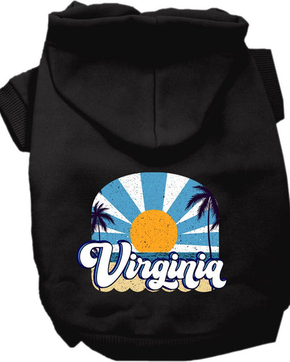 Pet Dog & Cat Screen Printed Hoodie for Small to Medium Pets (Sizes XS-XL), "Virginia Coast"