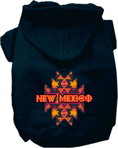 Pet Dog & Cat Screen Printed Hoodie for Medium to Large Pets (Sizes 2XL-6XL), "New Mexico Navajo Tribal"