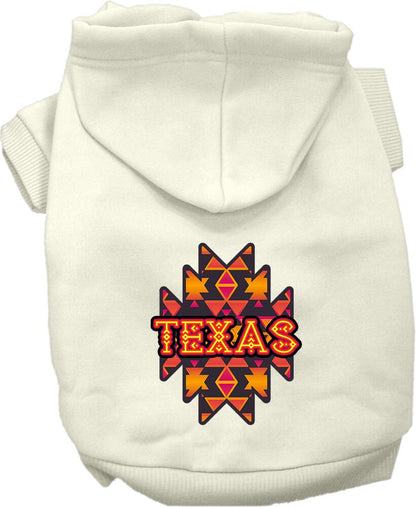 Pet Dog & Cat Screen Printed Hoodie for Small to Medium Pets (Sizes XS-XL), "Texas Navajo Tribal"