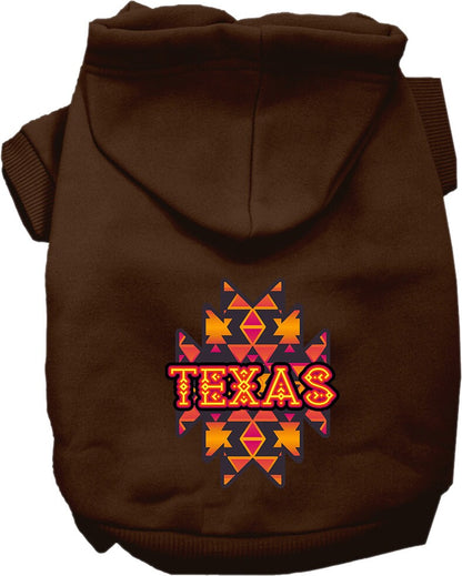 Pet Dog & Cat Screen Printed Hoodie for Medium to Large Pets (Sizes 2XL-6XL), "Texas Navajo Tribal"