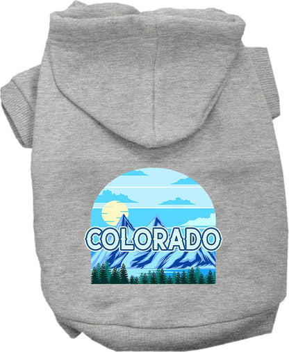 Pet Dog & Cat Screen Printed Hoodie for Small to Medium Pets (Sizes XS-XL), "Colorado Trailblazer"