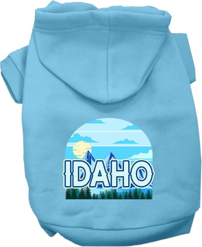 Pet Dog & Cat Screen Printed Hoodie for Small to Medium Pets (Sizes XS-XL), "Idaho Trailblazer"