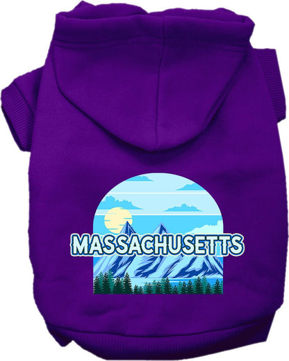 Pet Dog & Cat Screen Printed Hoodie for Medium to Large Pets (Sizes 2XL-6XL), "Massachusetts Trailblazer"