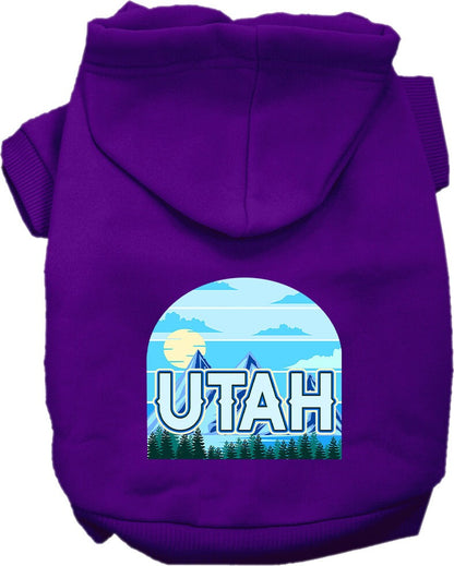 Pet Dog & Cat Screen Printed Hoodie for Small to Medium Pets (Sizes XS-XL), "Utah Trailblazer"