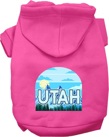 Pet Dog & Cat Screen Printed Hoodie for Small to Medium Pets (Sizes XS-XL), "Utah Trailblazer"