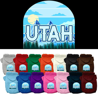 Pet Dog & Cat Screen Printed Hoodie for Small to Medium Pets (Sizes XS-XL), &quot;Utah Trailblazer&quot;