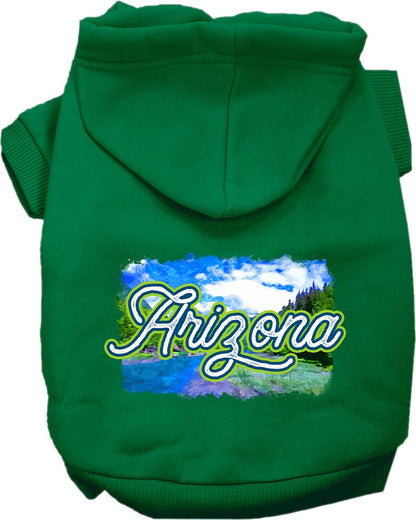 Pet Dog & Cat Screen Printed Hoodie for Medium to Large Pets (Sizes 2XL-6XL), "Arizona Summer"