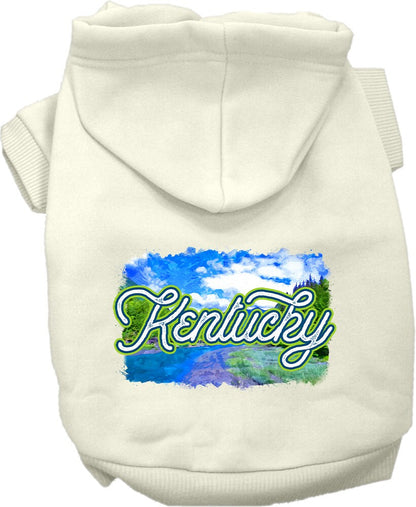 Pet Dog & Cat Screen Printed Hoodie for Medium to Large Pets (Sizes 2XL-6XL), "Kentucky Summer"